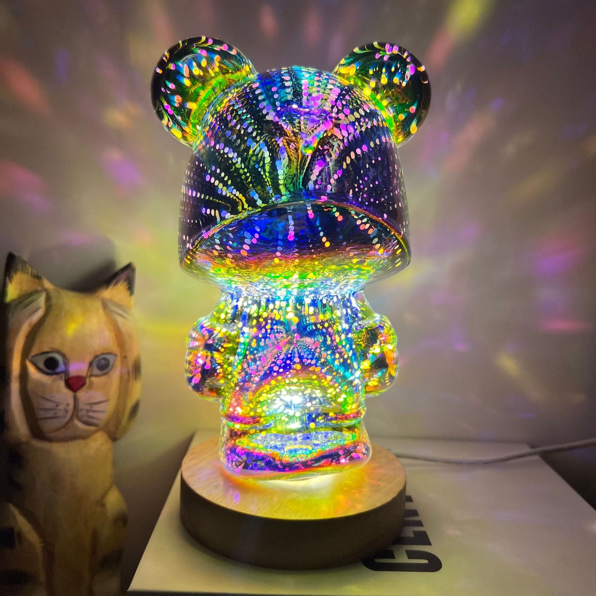 3D Firework Bear Light: Luminous Atmosphere Table Lamp & Artwork Decor –  Essentially Elements